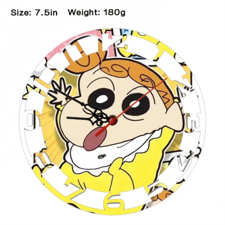 CrayonShin Anime print alarm clock wall clock personality clock packaging size 25X25X4cm