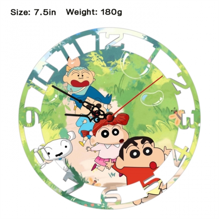 CrayonShin Anime print alarm clock wall clock personality clock packaging size 25X25X4cm