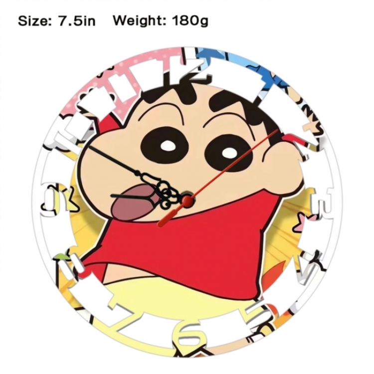 CrayonShin Anime print alarm clock wall clock personality clock packaging size 25X25X4cm
