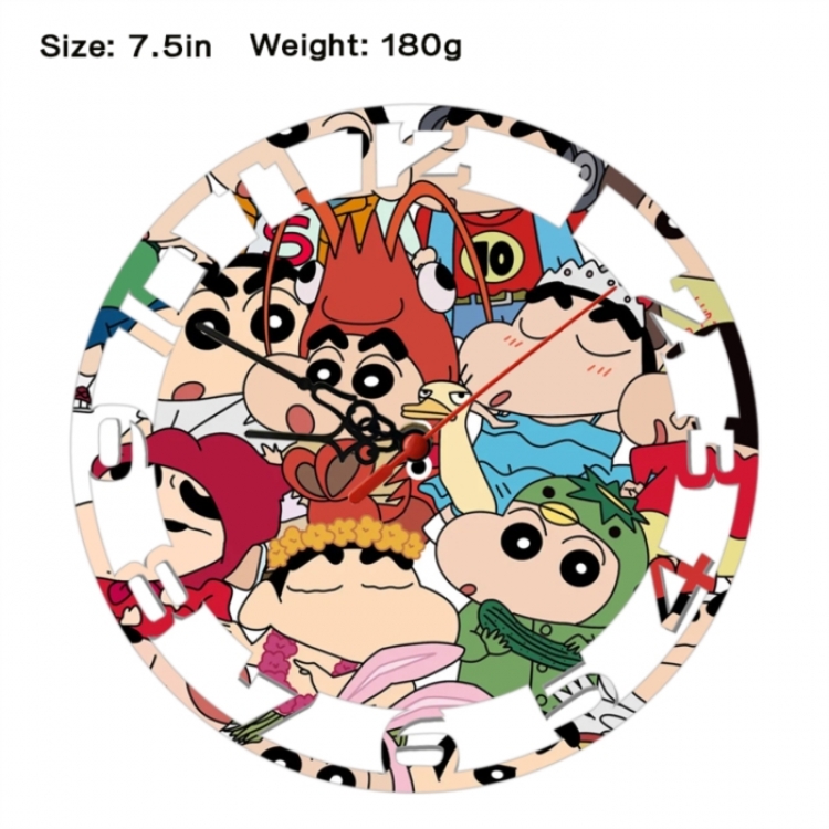 CrayonShin Anime print alarm clock wall clock personality clock packaging size 25X25X4cm