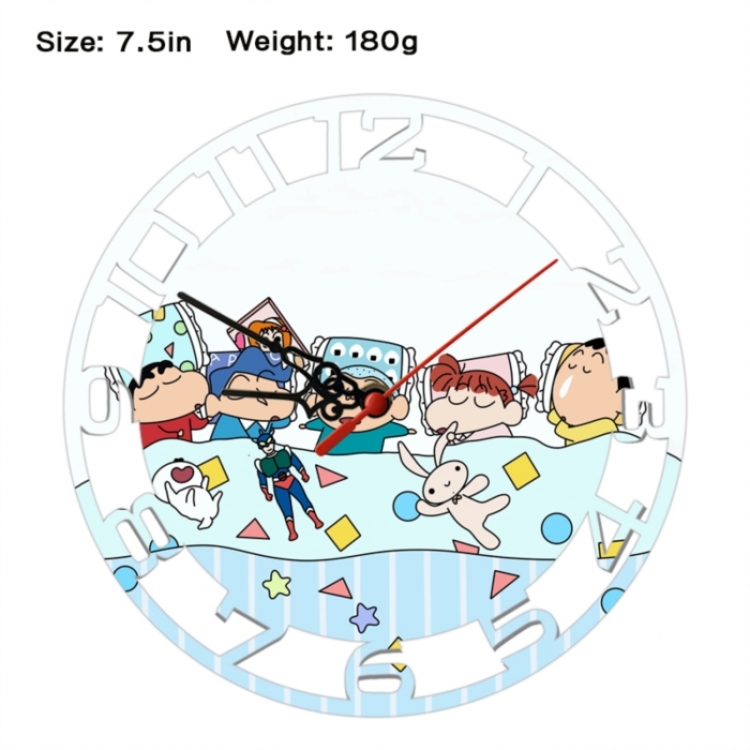CrayonShin Anime print alarm clock wall clock personality clock packaging size 25X25X4cm