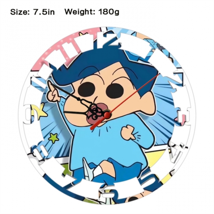 CrayonShin Anime print alarm clock wall clock personality clock packaging size 25X25X4cm