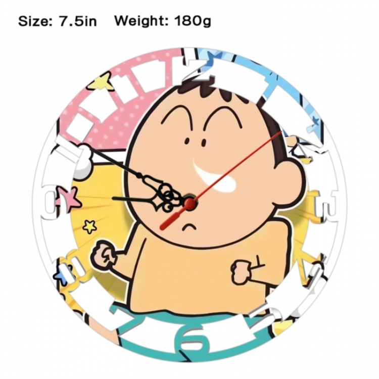CrayonShin Anime print alarm clock wall clock personality clock packaging size 25X25X4cm