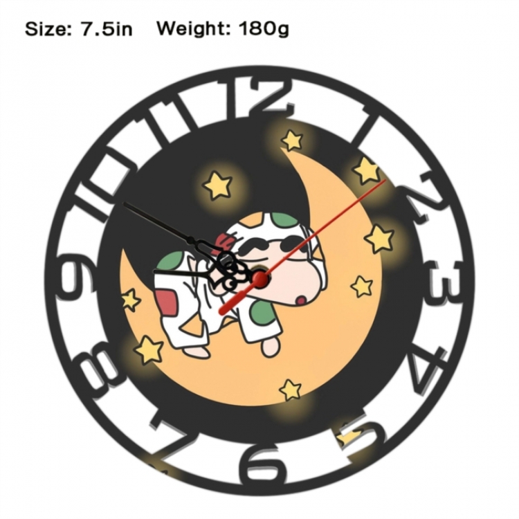 CrayonShin Anime print alarm clock wall clock personality clock packaging size 25X25X4cm