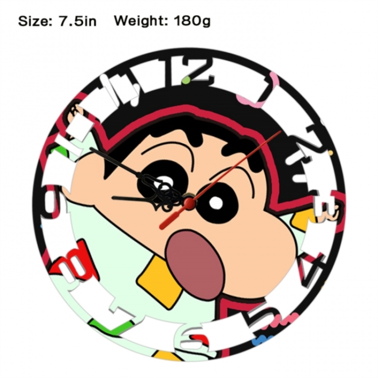 CrayonShin Anime print alarm clock wall clock personality clock packaging size 25X25X4cm