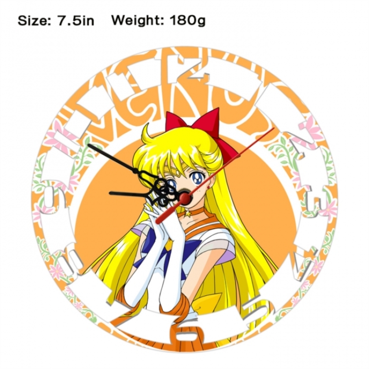 sailormoon Anime print alarm clock wall clock personality clock packaging size 25X25X4cm