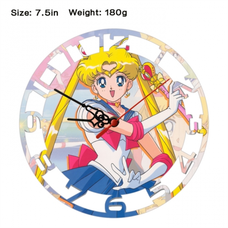 sailormoon Anime print alarm clock wall clock personality clock packaging size 25X25X4cm