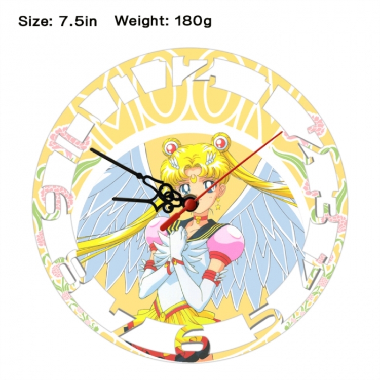 sailormoon Anime print alarm clock wall clock personality clock packaging size 25X25X4cm