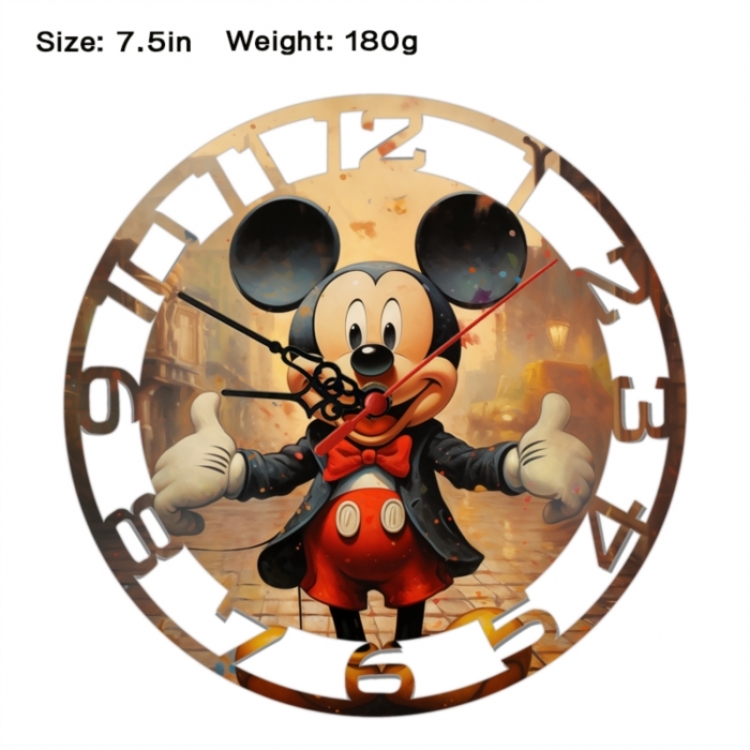 Mickey Anime print alarm clock wall clock personality clock packaging size 25X25X4cm