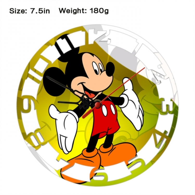 Mickey Anime print alarm clock wall clock personality clock packaging size 25X25X4cm
