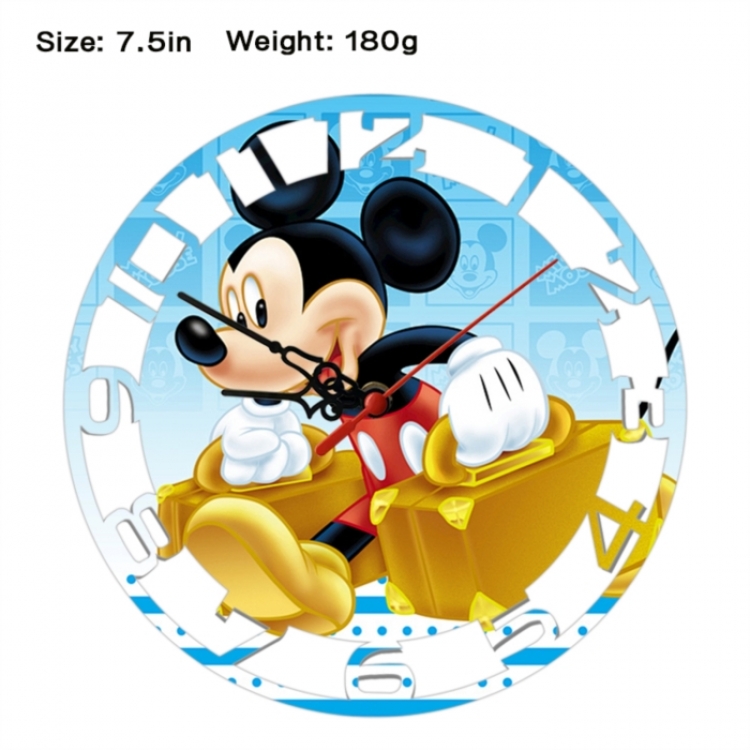 Mickey Anime print alarm clock wall clock personality clock packaging size 25X25X4cm