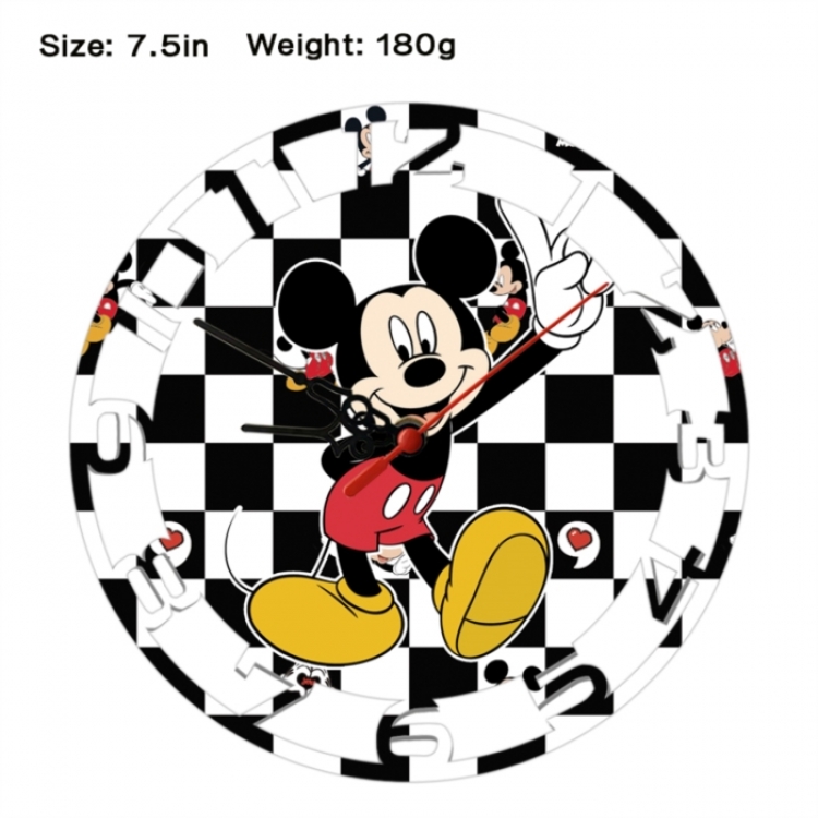 Mickey Anime print alarm clock wall clock personality clock packaging size 25X25X4cm