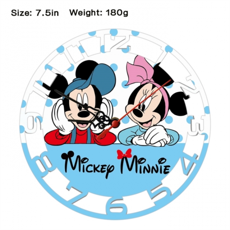 Mickey Anime print alarm clock wall clock personality clock packaging size 25X25X4cm