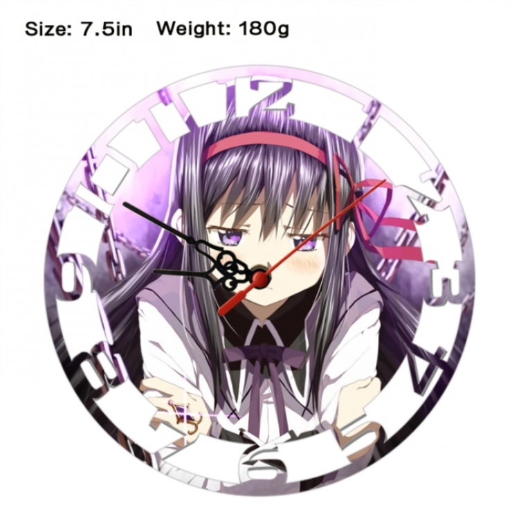 Magical Girl Madoka of the Magus Anime print alarm clock wall clock personality clock packaging size 25X25X4cm