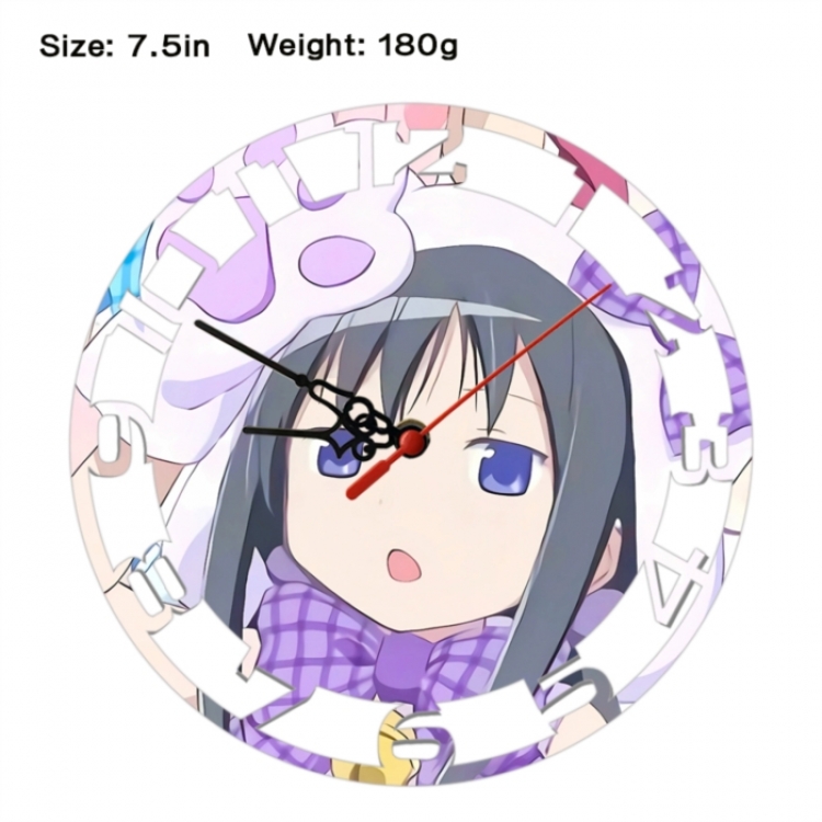 Magical Girl Madoka of the Magus Anime print alarm clock wall clock personality clock packaging size 25X25X4cm