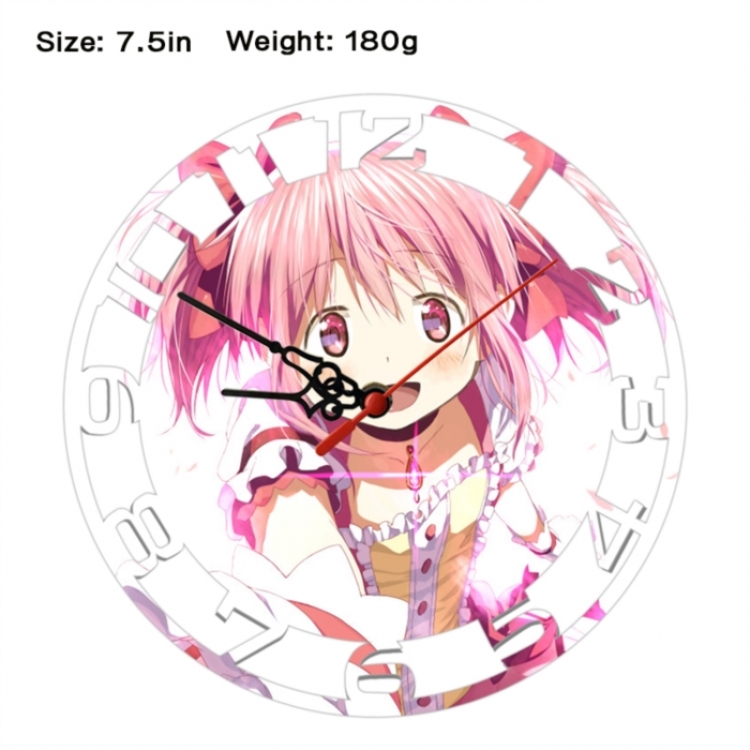 Magical Girl Madoka of the Magus Anime print alarm clock wall clock personality clock packaging size 25X25X4cm