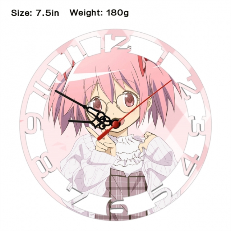Magical Girl Madoka of the Magus Anime print alarm clock wall clock personality clock packaging size 25X25X4cm