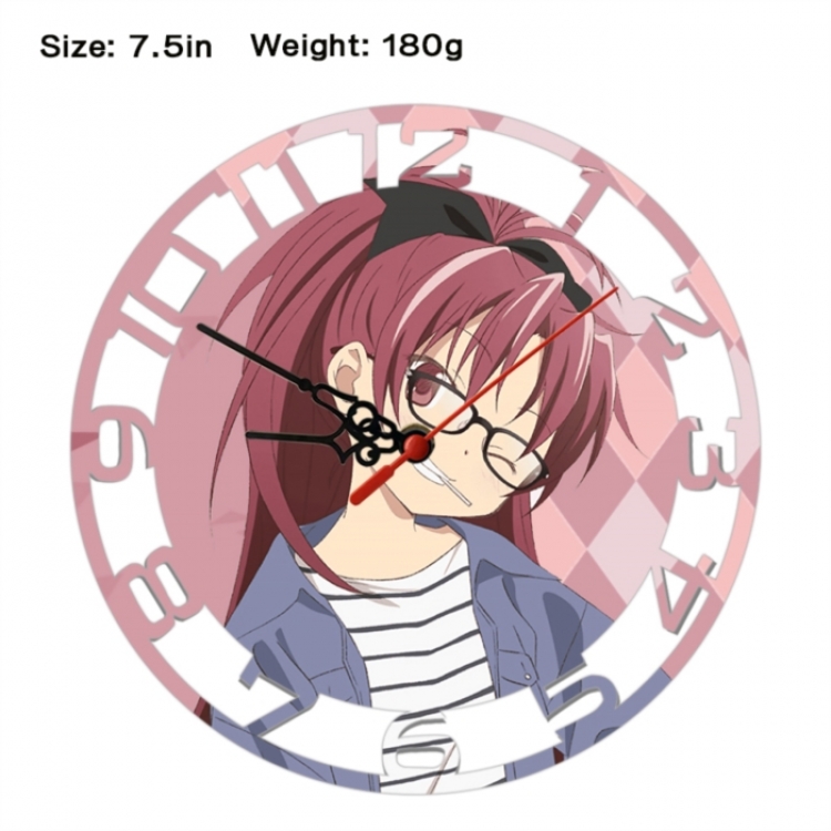 Magical Girl Madoka of the Magus Anime print alarm clock wall clock personality clock packaging size 25X25X4cm