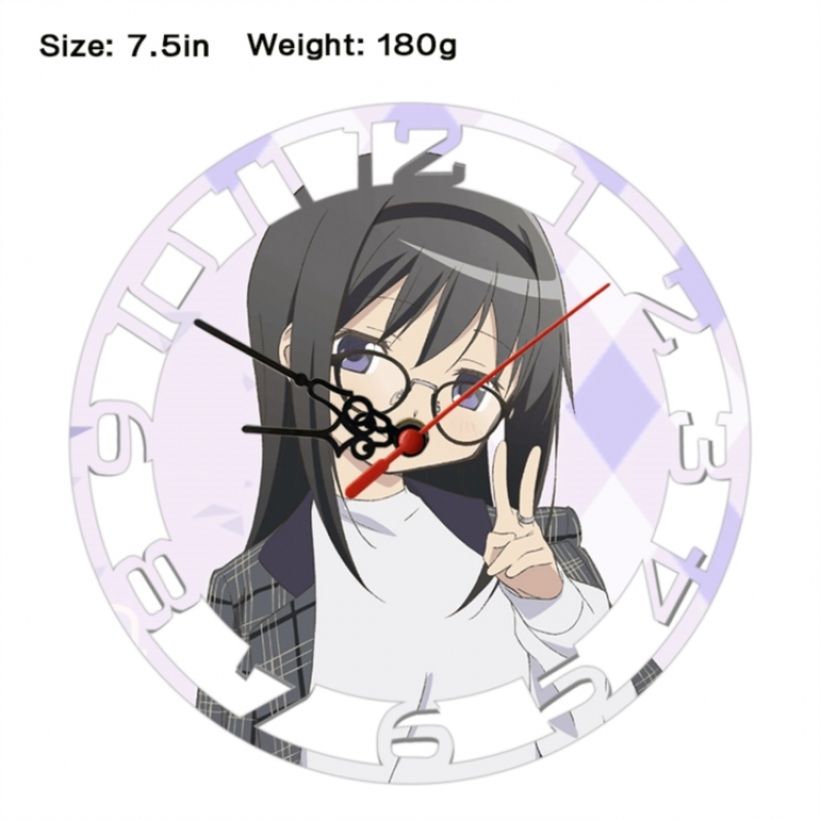 Magical Girl Madoka of the Magus Anime print alarm clock wall clock personality clock packaging size 25X25X4cm