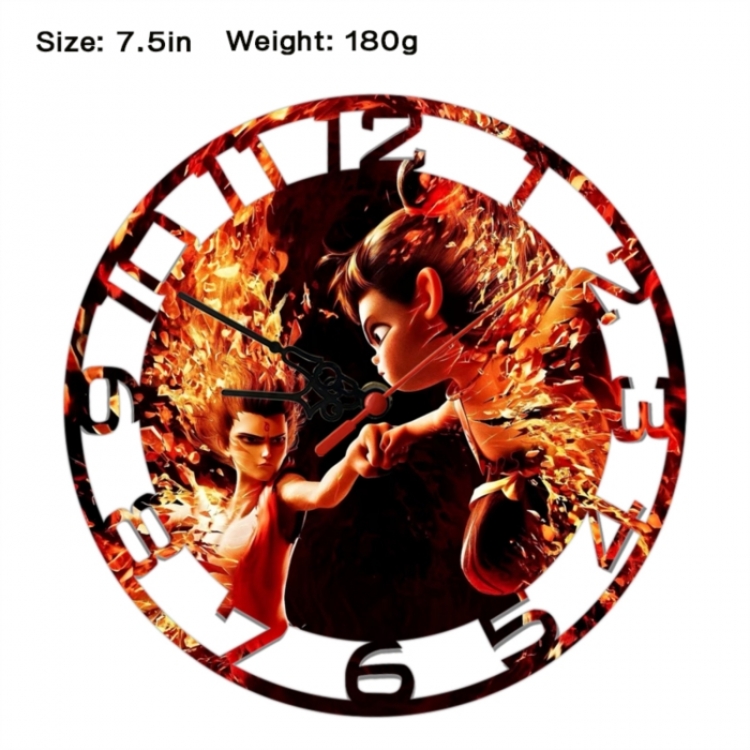 Nezha Anime print alarm clock wall clock personality clock packaging size 25X25X4cm