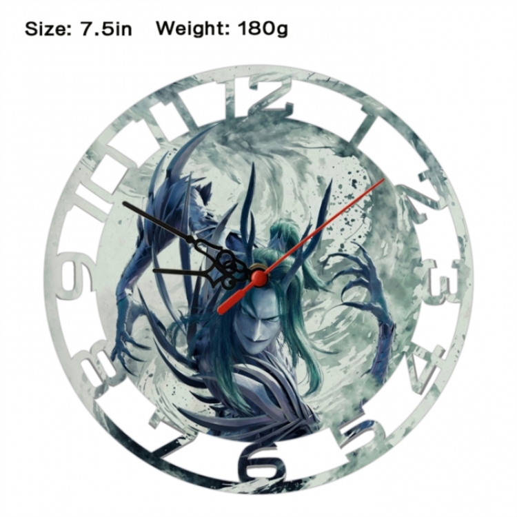 Nezha Anime print alarm clock wall clock personality clock packaging size 25X25X4cm