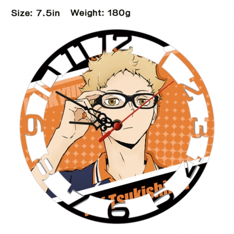 Haikyuu!! Anime print alarm clock wall clock personality clock packaging size 25X25X4cm