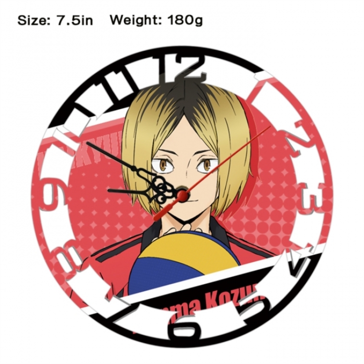 Haikyuu!! Anime print alarm clock wall clock personality clock packaging size 25X25X4cm