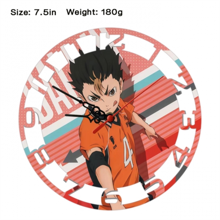 Haikyuu!! Anime print alarm clock wall clock personality clock packaging size 25X25X4cm