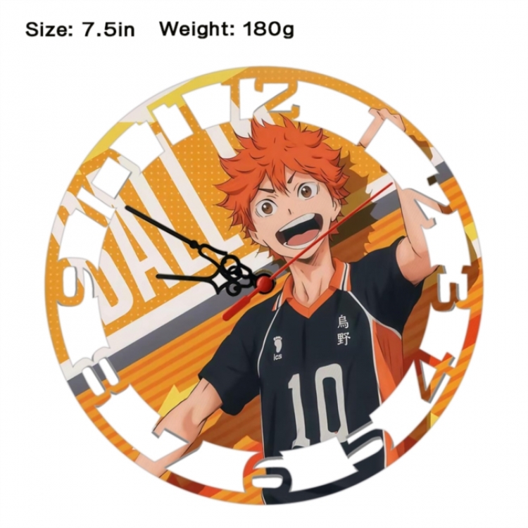 Haikyuu!! Anime print alarm clock wall clock personality clock packaging size 25X25X4cm
