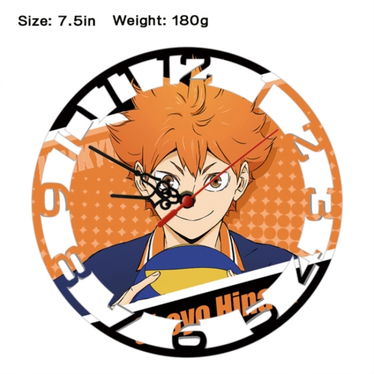 Haikyuu!! Anime print alarm clock wall clock personality clock packaging size 25X25X4cm