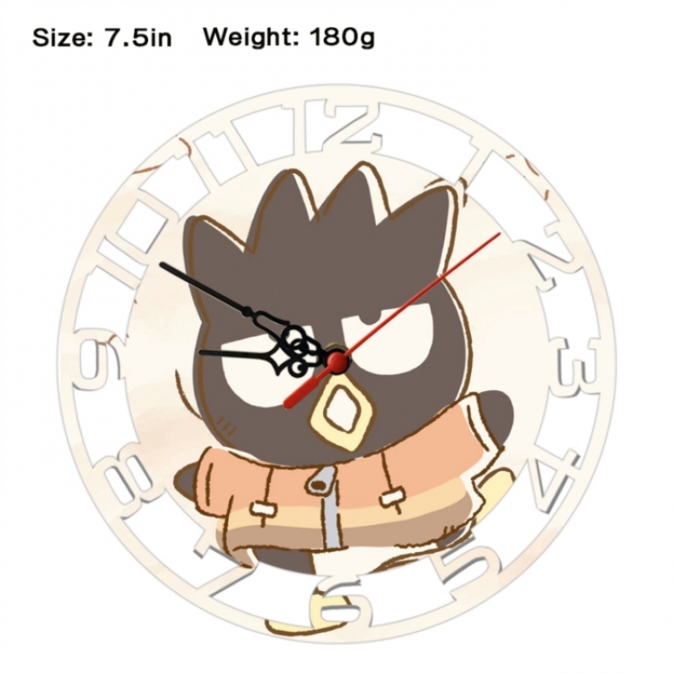 sanrio Anime print alarm clock wall clock personality clock packaging size 25X25X4cm