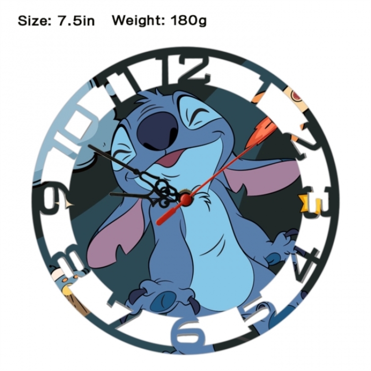 Lilo & Stitch Anime print alarm clock wall clock personality clock packaging size 25X25X4cm