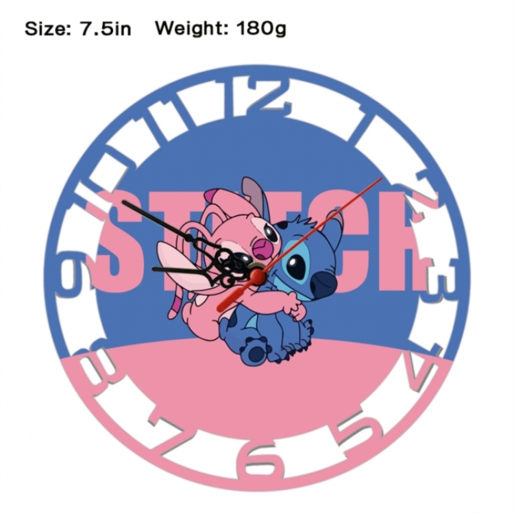 Lilo & Stitch Anime print alarm clock wall clock personality clock packaging size 25X25X4cm