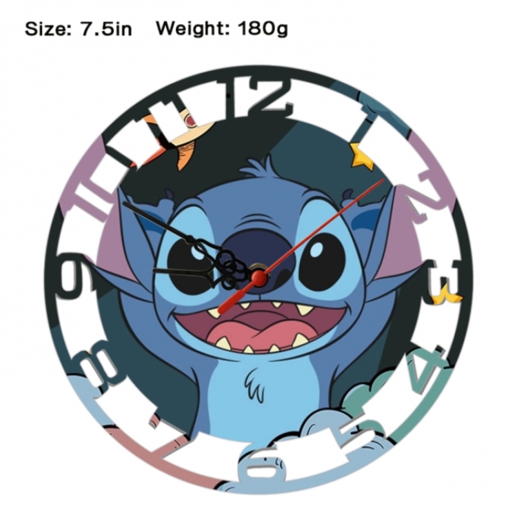 Lilo & Stitch Anime print alarm clock wall clock personality clock packaging size 25X25X4cm