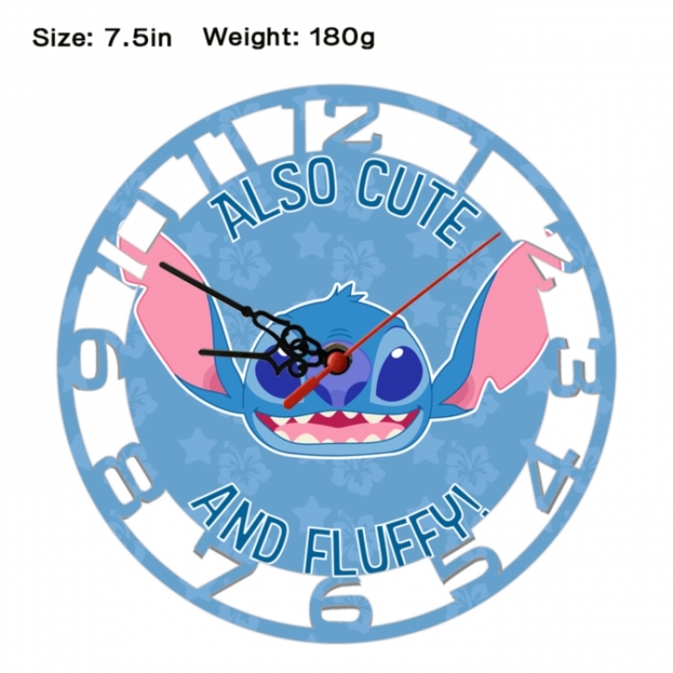 Lilo & Stitch Anime print alarm clock wall clock personality clock packaging size 25X25X4cm