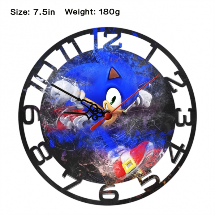  Sonic The Hedgehog Anime print alarm clock wall clock personality clock packaging size 25X25X4cm