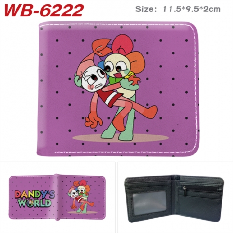 Dandy's World Animation color PU leather half fold wallet 11.5X9X2CM