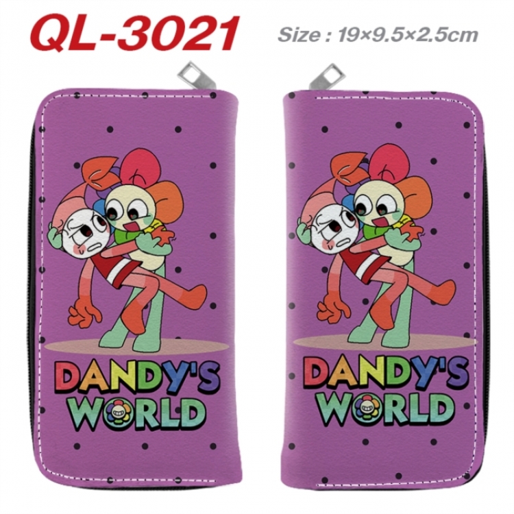 Dandy's World Anime peripheral PU leather full-color long zippered wallet 19.5x9.5x2.5cm