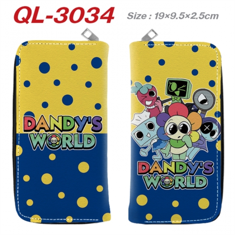 Dandy's World Anime peripheral PU leather full-color long zippered wallet 19.5x9.5x2.5cm