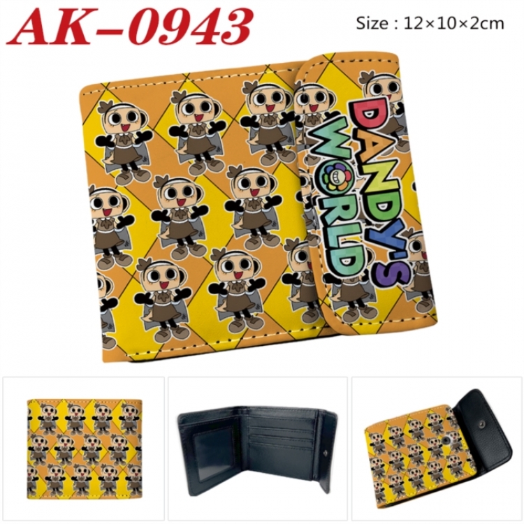 Dandy's World Anime PU leather full color buckle two fold wallet 12X10X2CM