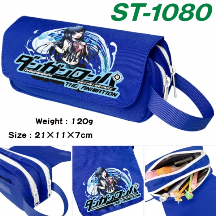 Dangan-Ronpa Anime waterproof canvas portable double-layer pencil bag cosmetic bag 21x11x7cm