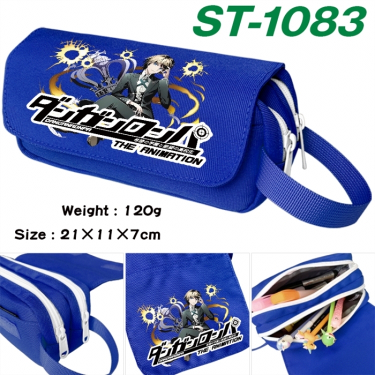 Dangan-Ronpa Anime waterproof canvas portable double-layer pencil bag cosmetic bag 21x11x7cm