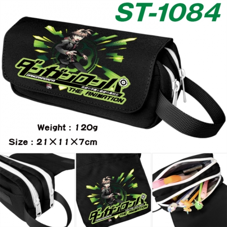 Dangan-Ronpa Anime waterproof canvas portable double-layer pencil bag cosmetic bag 21x11x7cm