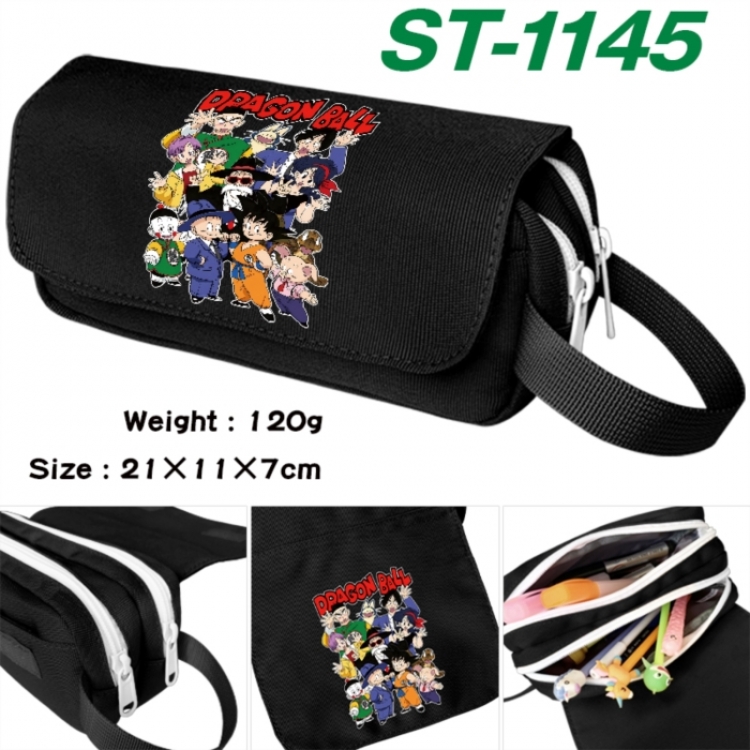 DRAGON BALL Anime waterproof canvas portable double-layer pencil bag cosmetic bag 21x11x7cm