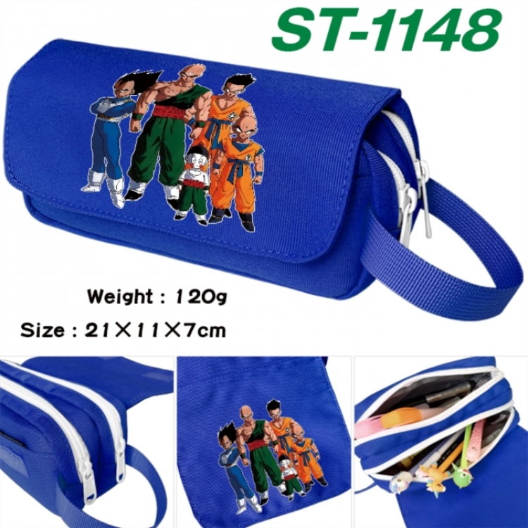 DRAGON BALL Anime waterproof canvas portable double-layer pencil bag cosmetic bag 21x11x7cm