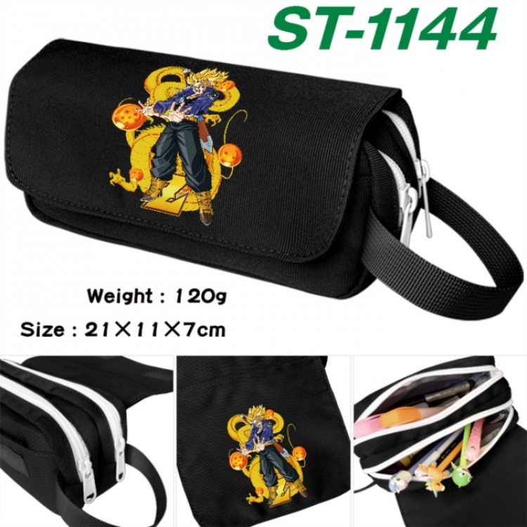 DRAGON BALL Anime waterproof canvas portable double-layer pencil bag cosmetic bag 21x11x7cm