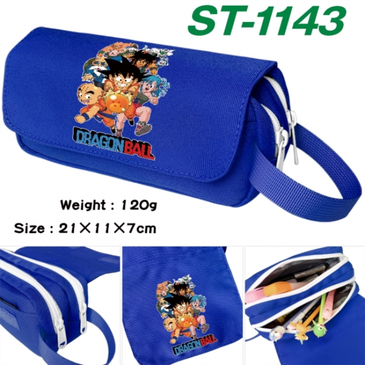 DRAGON BALL Anime waterproof canvas portable double-layer pencil bag cosmetic bag 21x11x7cm