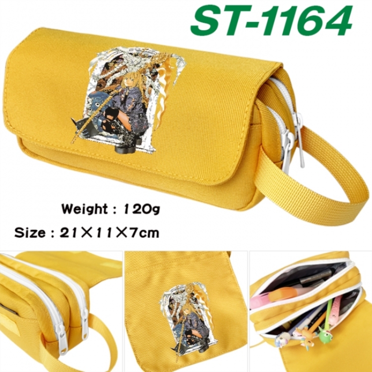 Death note Anime waterproof canvas portable double-layer pencil bag cosmetic bag 21x11x7cm