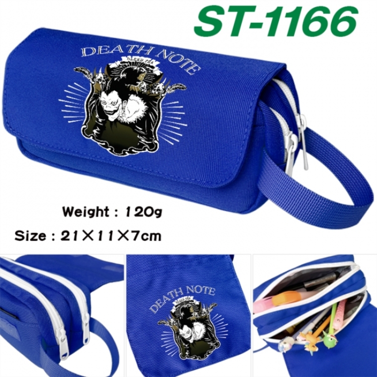 Death note Anime waterproof canvas portable double-layer pencil bag cosmetic bag 21x11x7cm