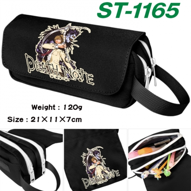 Death note Anime waterproof canvas portable double-layer pencil bag cosmetic bag 21x11x7cm